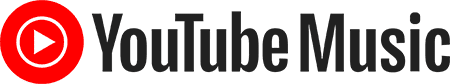 new YouTube Music logo PNG horizontal medium size