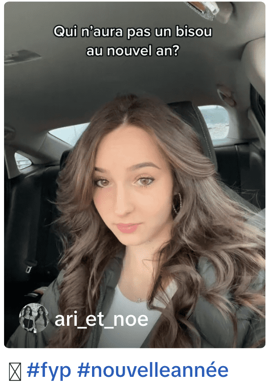 #nouvelleannée popular new year hashtag TikTok