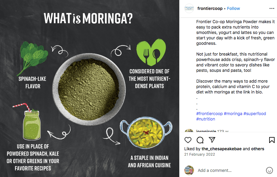#nutrition a popular healthy food hashtag on Instagram