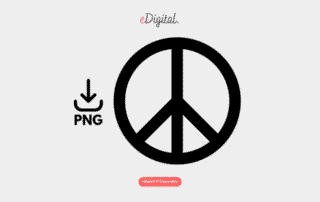 peace black sign large png
