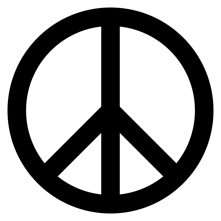 peace sign black png large