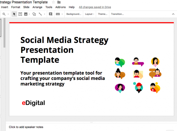 social media marketing strategy presentation template