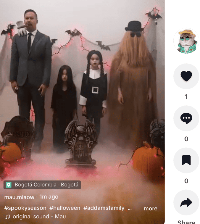 #spookyseason a popular Halloween hashtag on TikTok