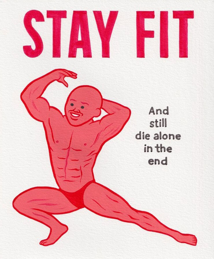 stay fit die alone Joan Cornellà
