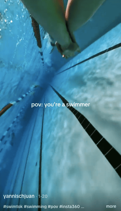 #swimming a popular fitness hashtag on TikTok