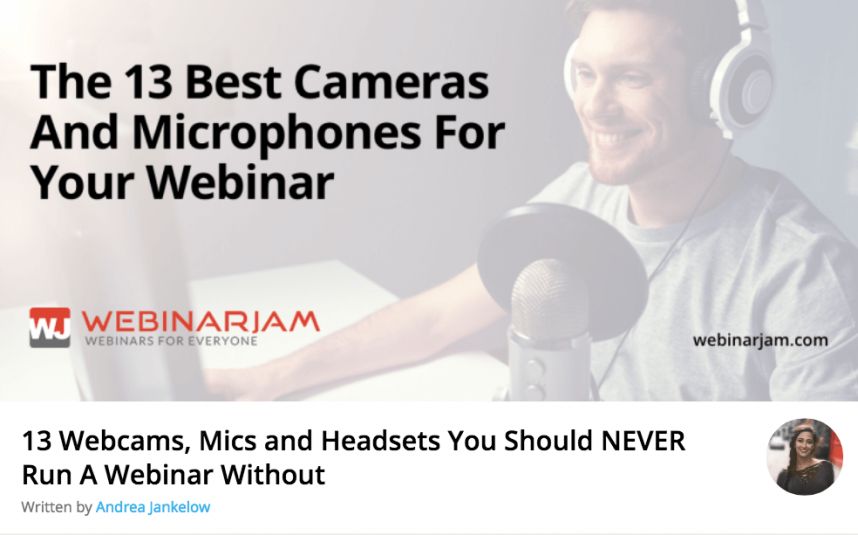 the 13 best cameras and microphones for your webinar - webinarjam