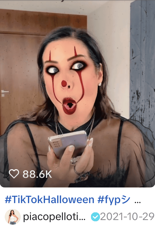 #tiktokhalloween a popular Halloween hashtag on TikTok