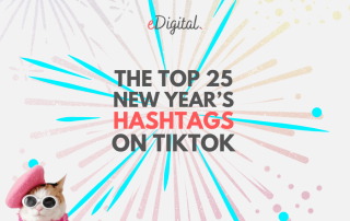top 25 New Year's hashtags on TikTok