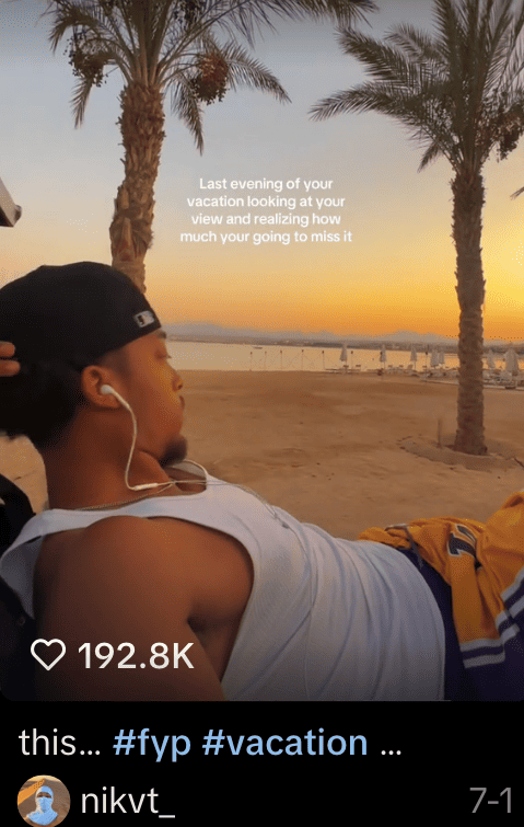 #vacation a popular travel hashtag on TikTok